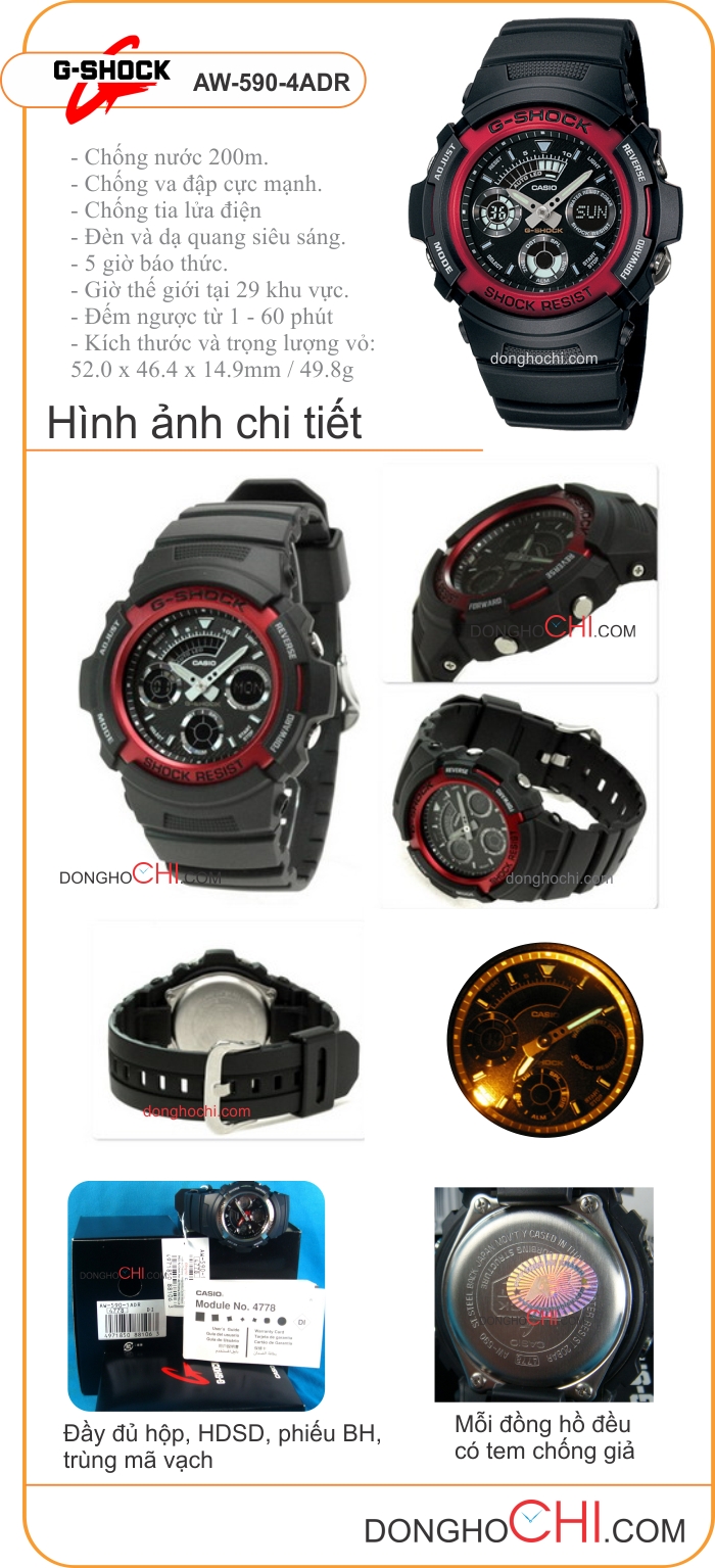 dong ho casio-g-shock AW-591-4ADR